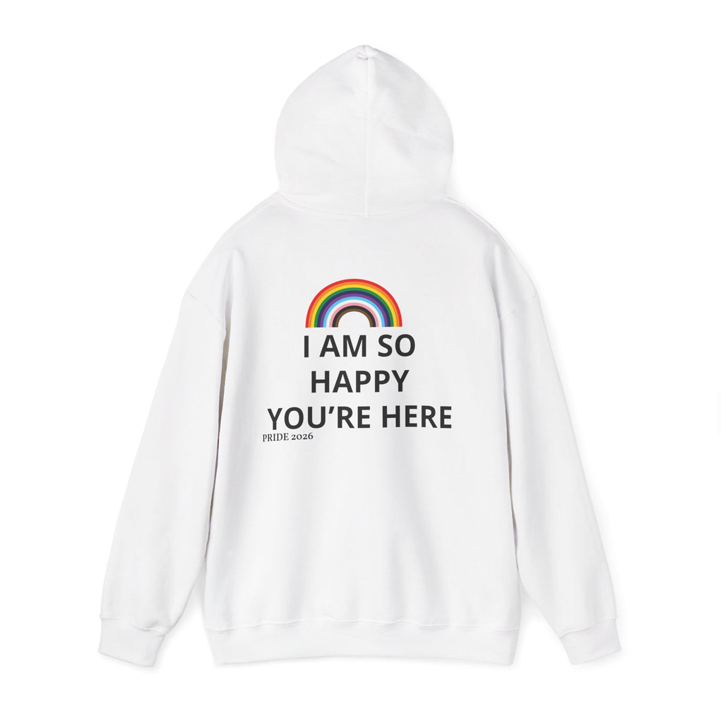 Queer Love rainbow text Hoodie | Pride, LGBTQ+ queer joy