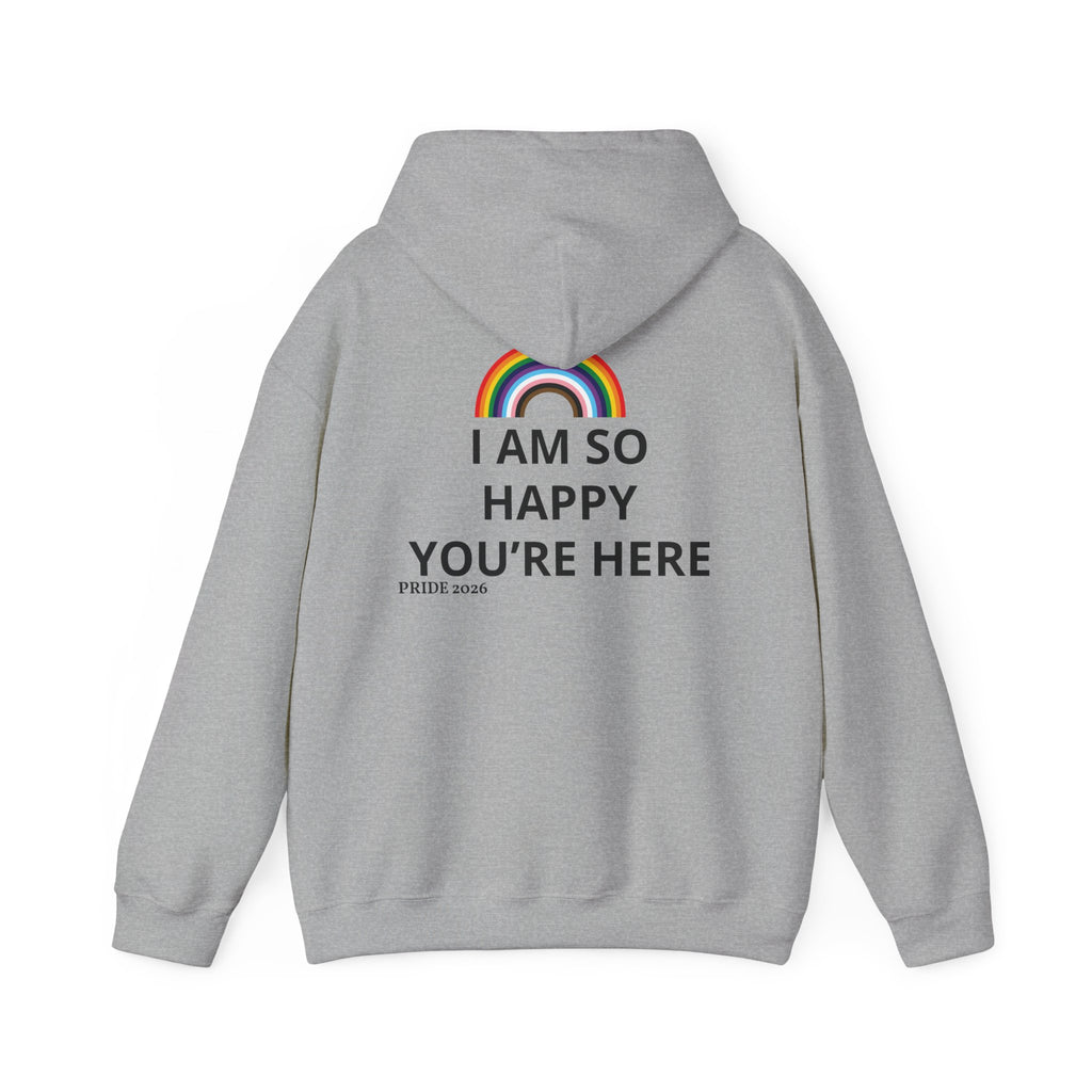Queer Love rainbow text Hoodie | Pride, LGBTQ+ queer joy