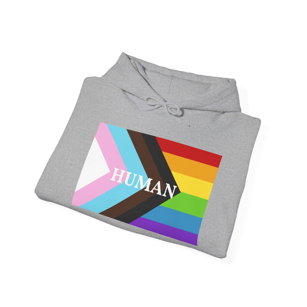 Queer Love rainbow text Hoodie | Pride, LGBTQ+ queer joy