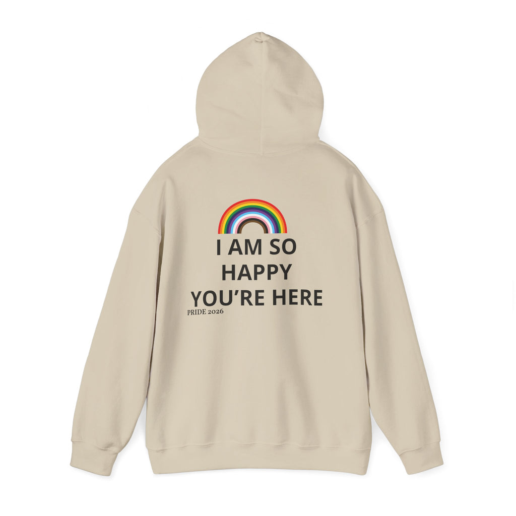 Queer Love rainbow text Hoodie | Pride, LGBTQ+ queer joy
