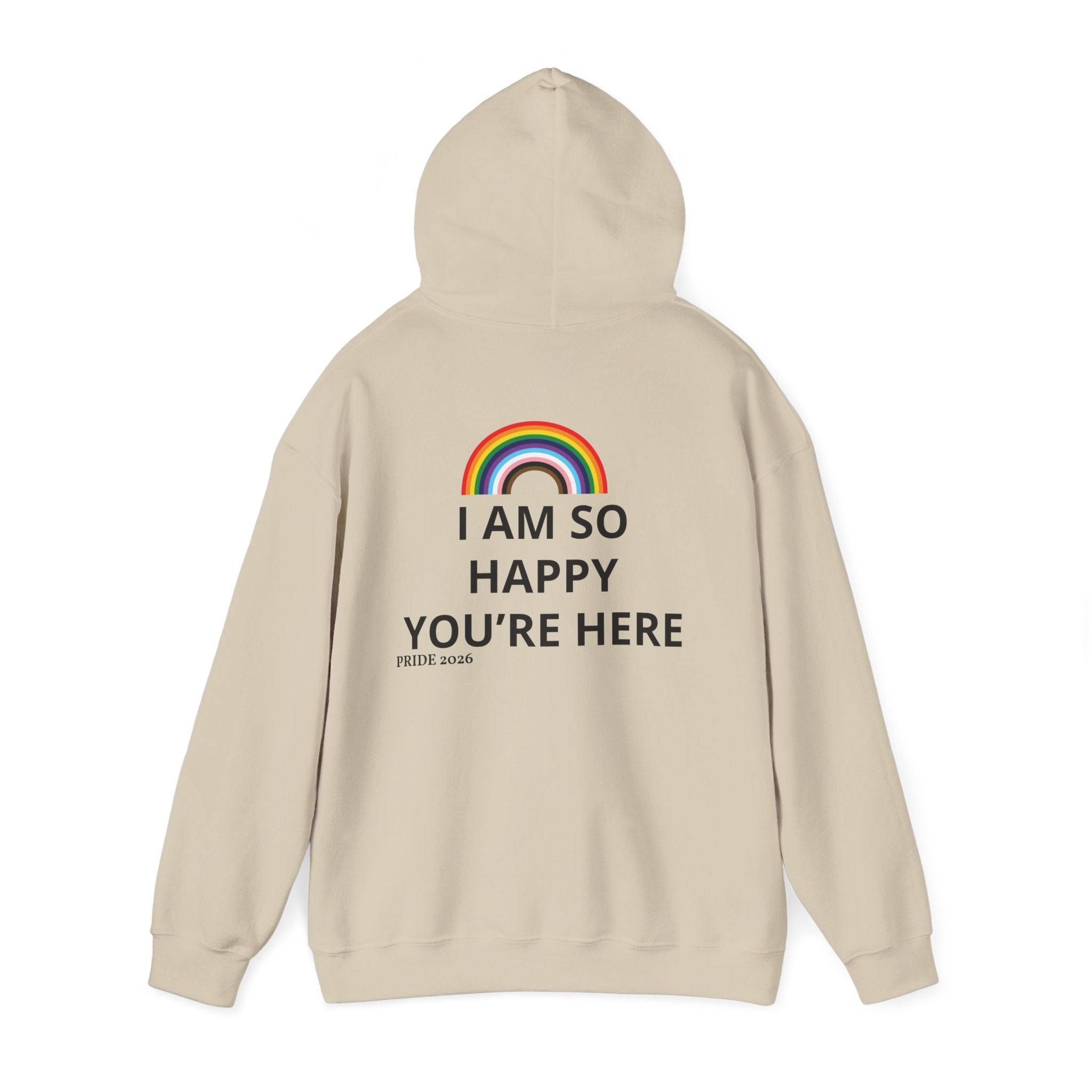Queer Love rainbow text Hoodie | Pride, LGBTQ+ queer joy