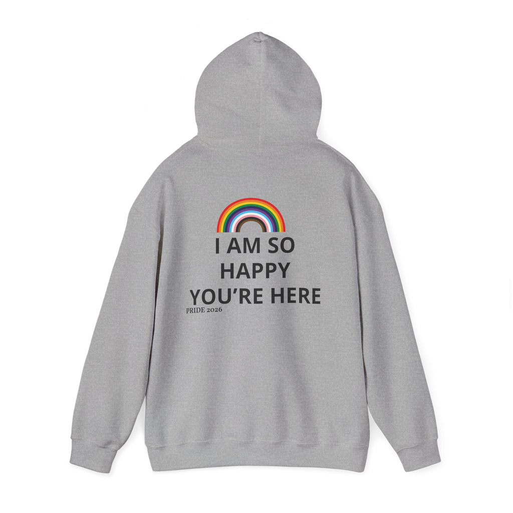 Queer Love rainbow text Hoodie | Pride, LGBTQ+ queer joy