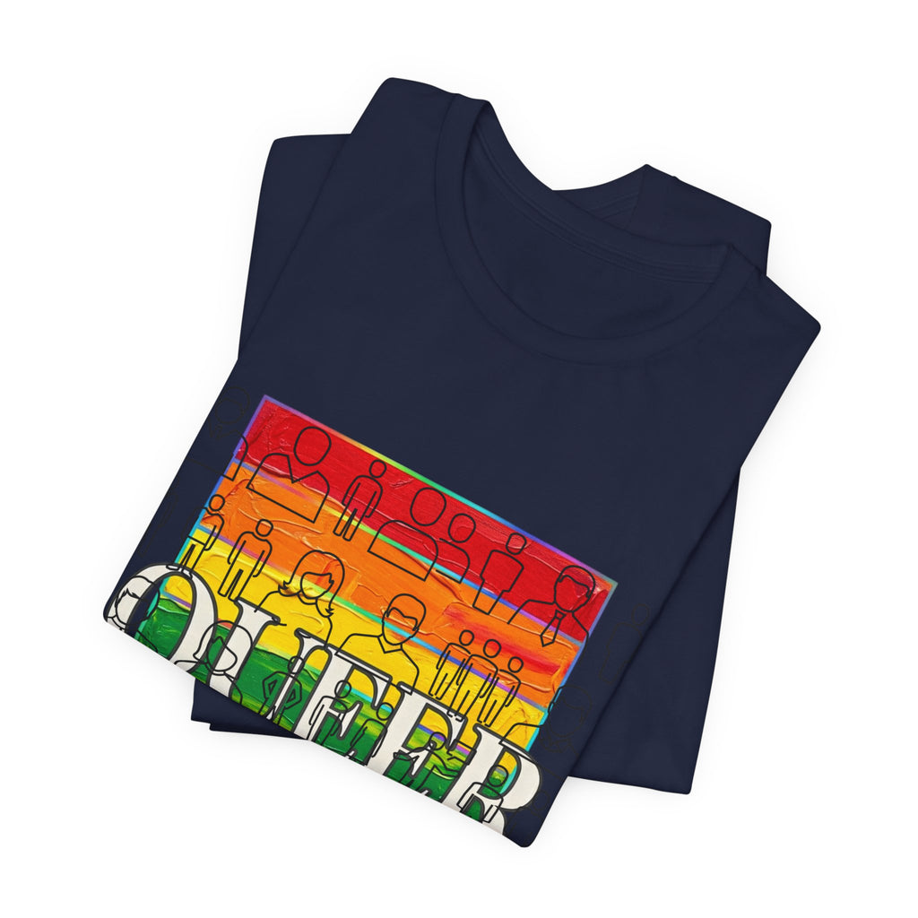 Queer Love Rainbow Tee | LGBTQ+ Pride, Cute Pastel Rainbow Typography