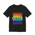 Queer Love Rainbow Tee | LGBTQ+ Pride, Cute Pastel Rainbow Typography