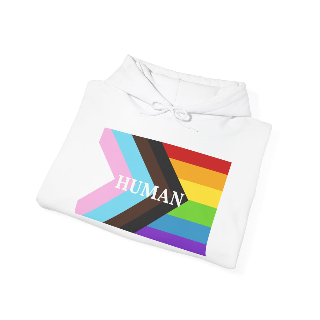 Queer Love rainbow text Hoodie | Pride, LGBTQ+ queer joy