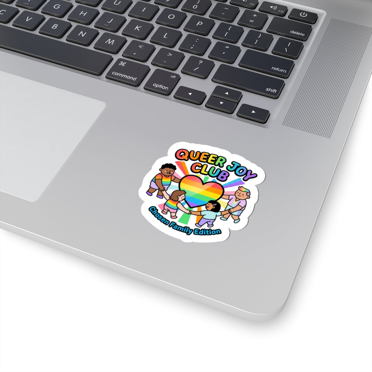 Queer Joy Club Sticker | LGBTQ+ Pride, Pastel Rainbow, Inclusive