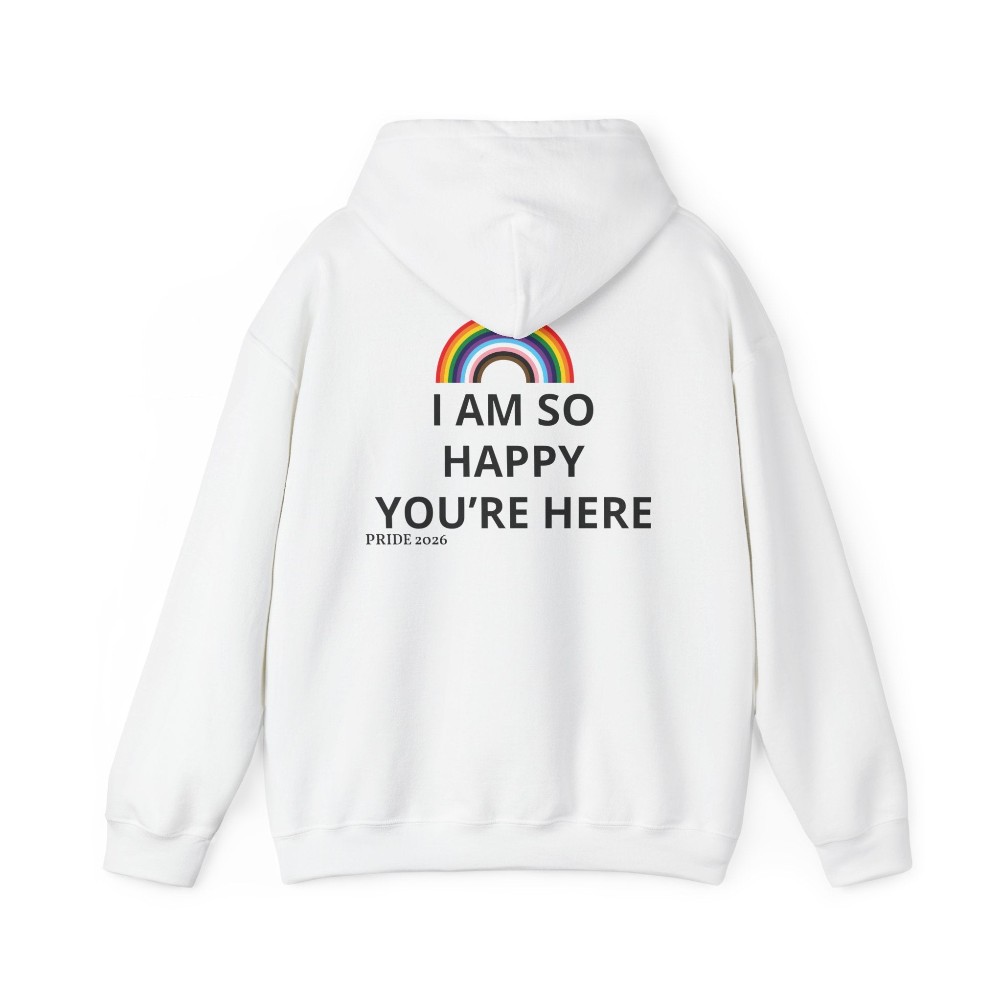 Queer Love rainbow text Hoodie | Pride, LGBTQ+ queer joy