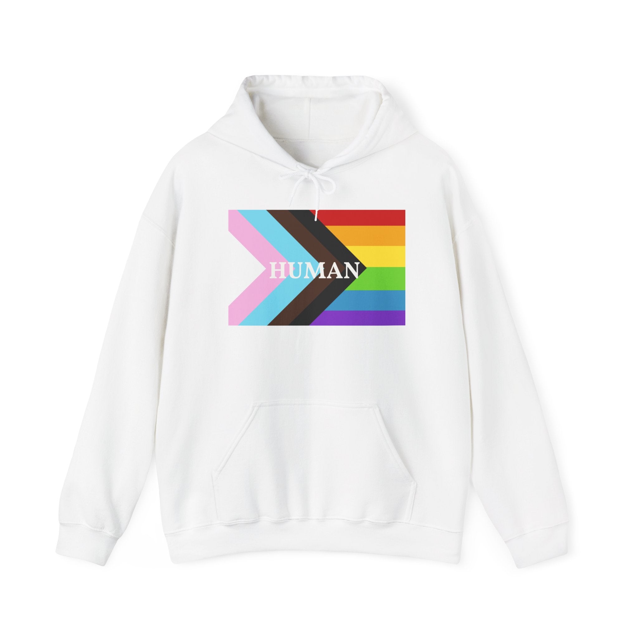 Queer Love rainbow text Hoodie | Pride, LGBTQ+ queer joy